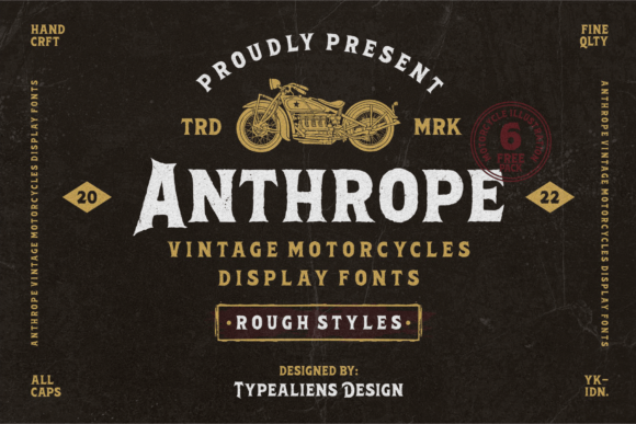 Anthrope: A Bold Serif Font for Handmade Labels & Vintage Charm