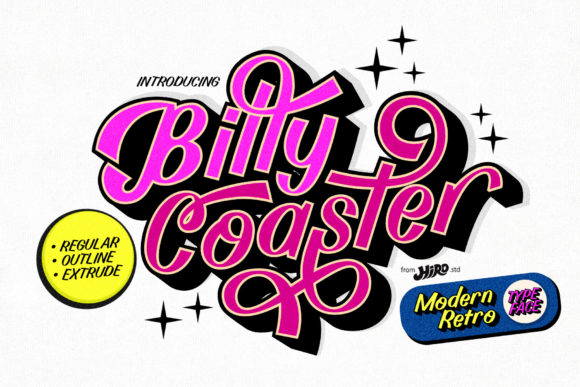 Billy Coaster: A Bold Handwritten Font for Real Branding Work
