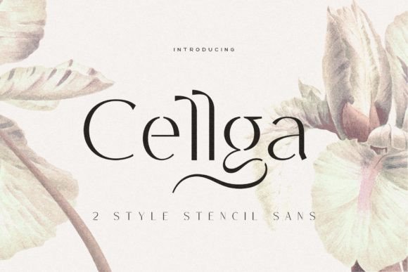 Cellga: A Modern Sans Serif Stencil Typeface for Digital Design