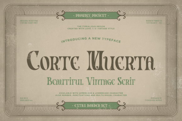 Corte Muerta: A Distinctive Serif Font for Memorable Digital Headlines