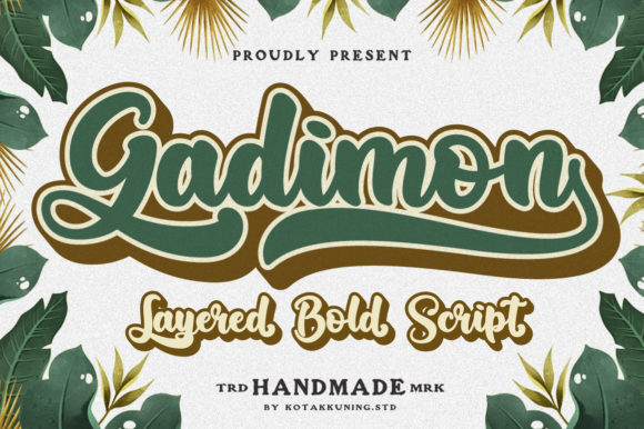 Gadimon: A Bold Handwritten Font for Handmade Labels & Printables