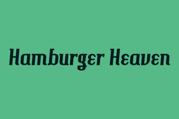 Hamburger Heaven: A Retro Serif Font That Elevates Your Brand