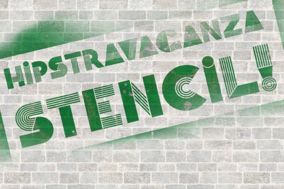 Hipstravaganza Stencil: A Retro Display Typeface for Digital Impact