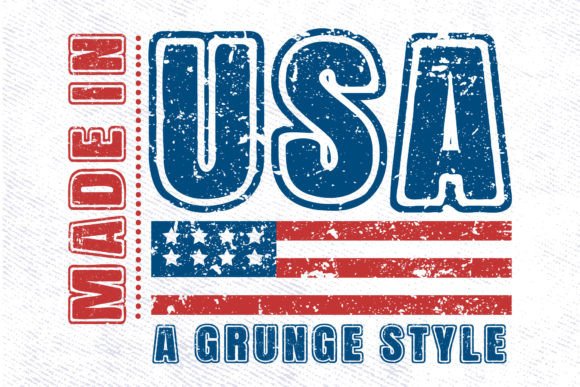 Made in Usa: A Bold, Retro Display Font with Color Personality