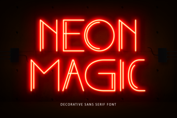 Neon Magic: A Sans Serif Font That Lights Up Editorial Design