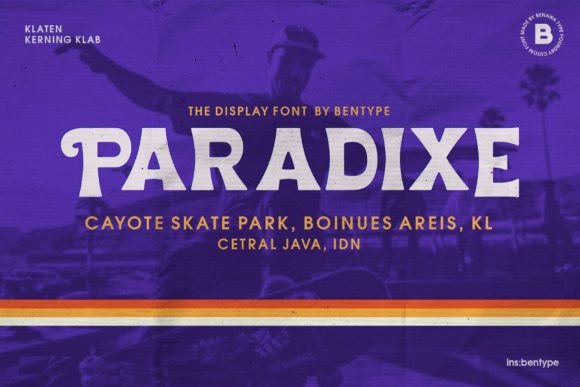 Paradixe: A Retro Hand-Drawn Display Font for Crafters