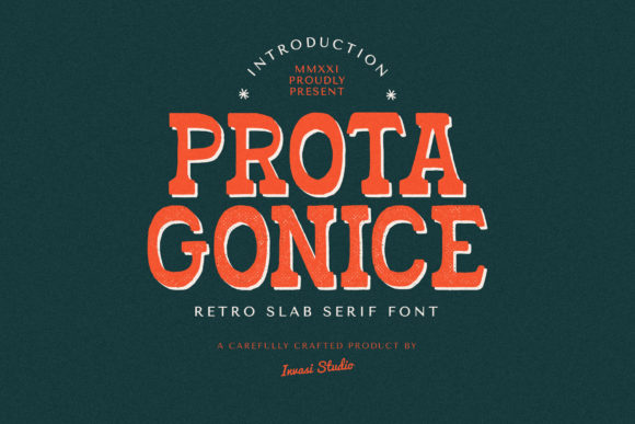 Prota Gonice: A Bold Slab Serif Font for Handmade Brands