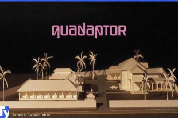 Quadaptor: A Retro-Techno Typeface for Bold Digital Headlines