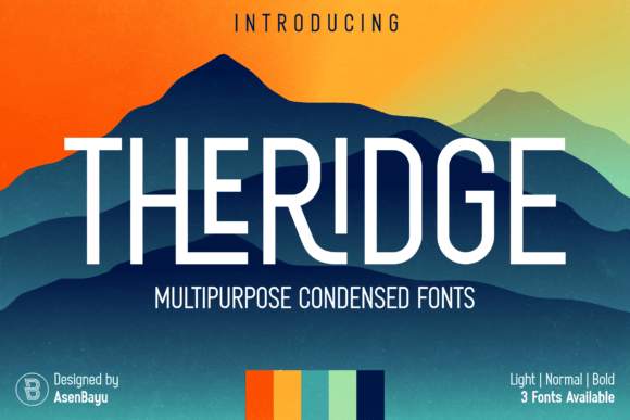 Theridge: A Clean, Condensed Sans Serif for Modern Brand Identity